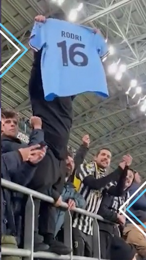 مشجع يستفز إنتر ميلان بقميص رودري